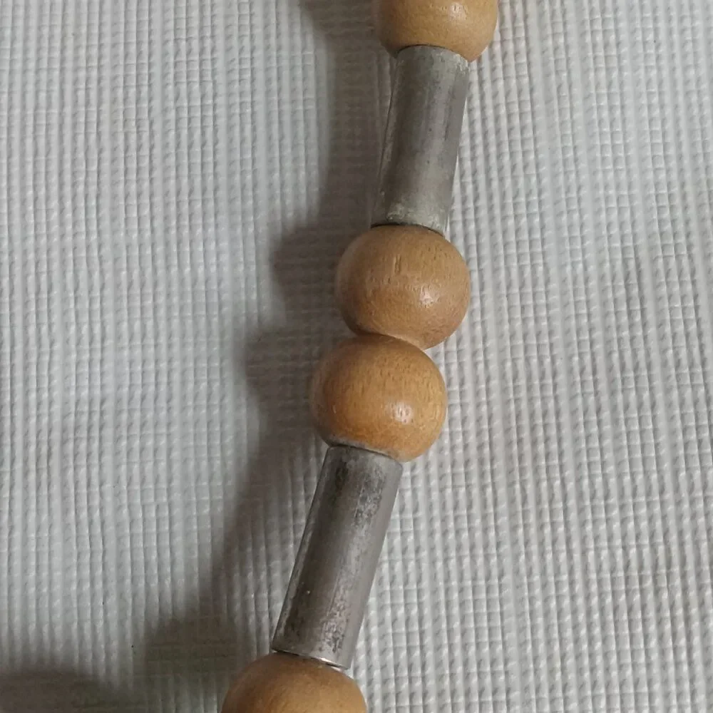 Vintage Colorful Ceramic Glass and Wood Beads Single Strand Maximalist Necklace